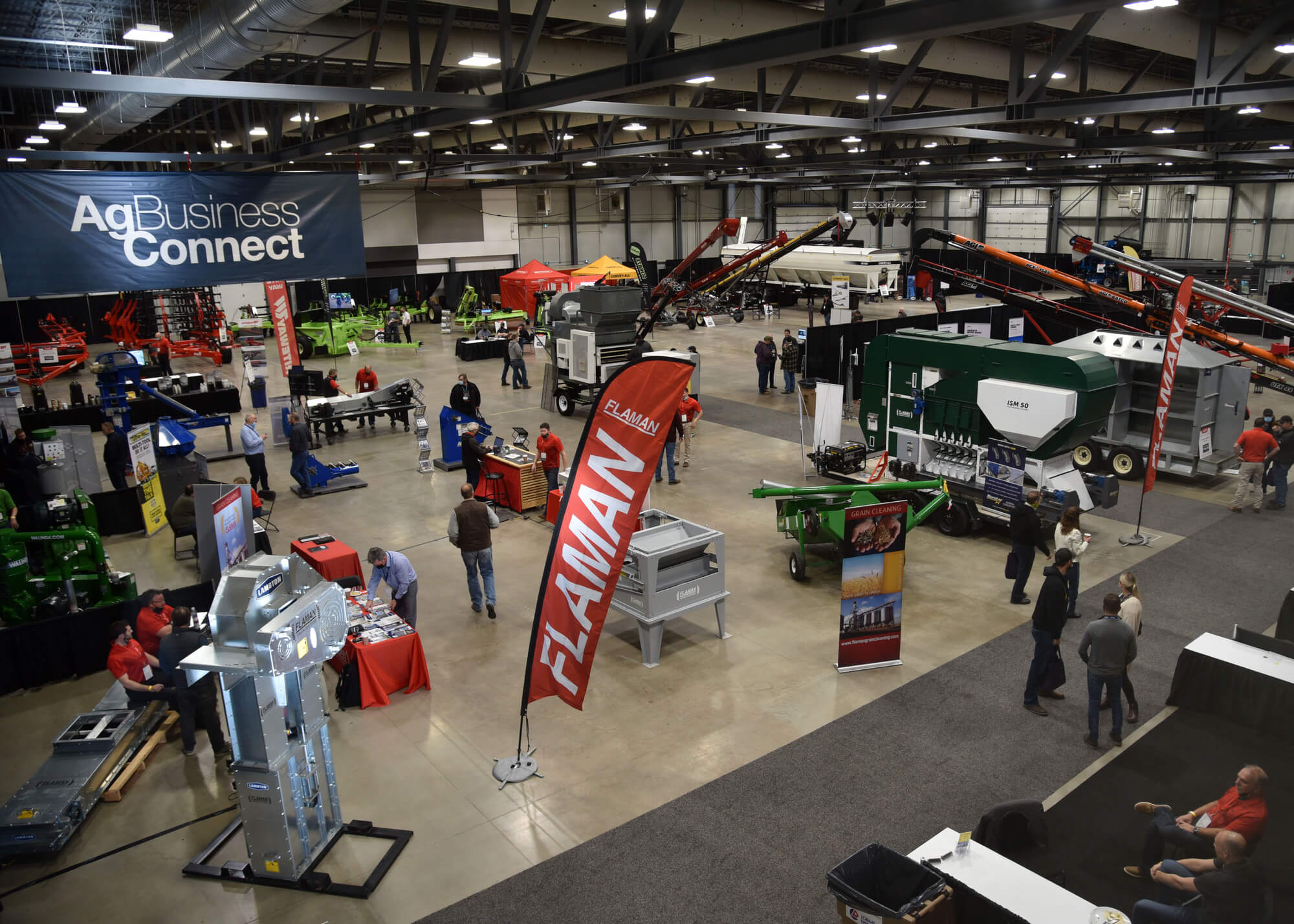 Overview of the exhibitor hall at Canada's Farm Show