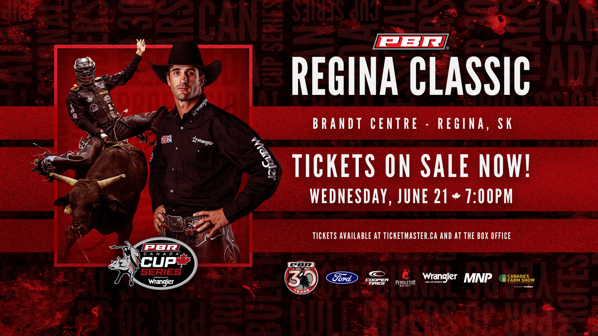 PBR Canada Cup Series Regina Classic - horizontal event poster