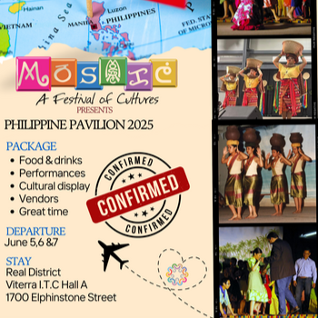 Mosaic Festival 2025: Philippine Pavilion, June 5-7.