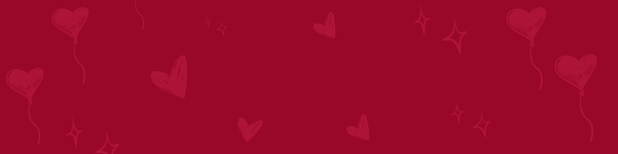 Heart and star pattern on red background