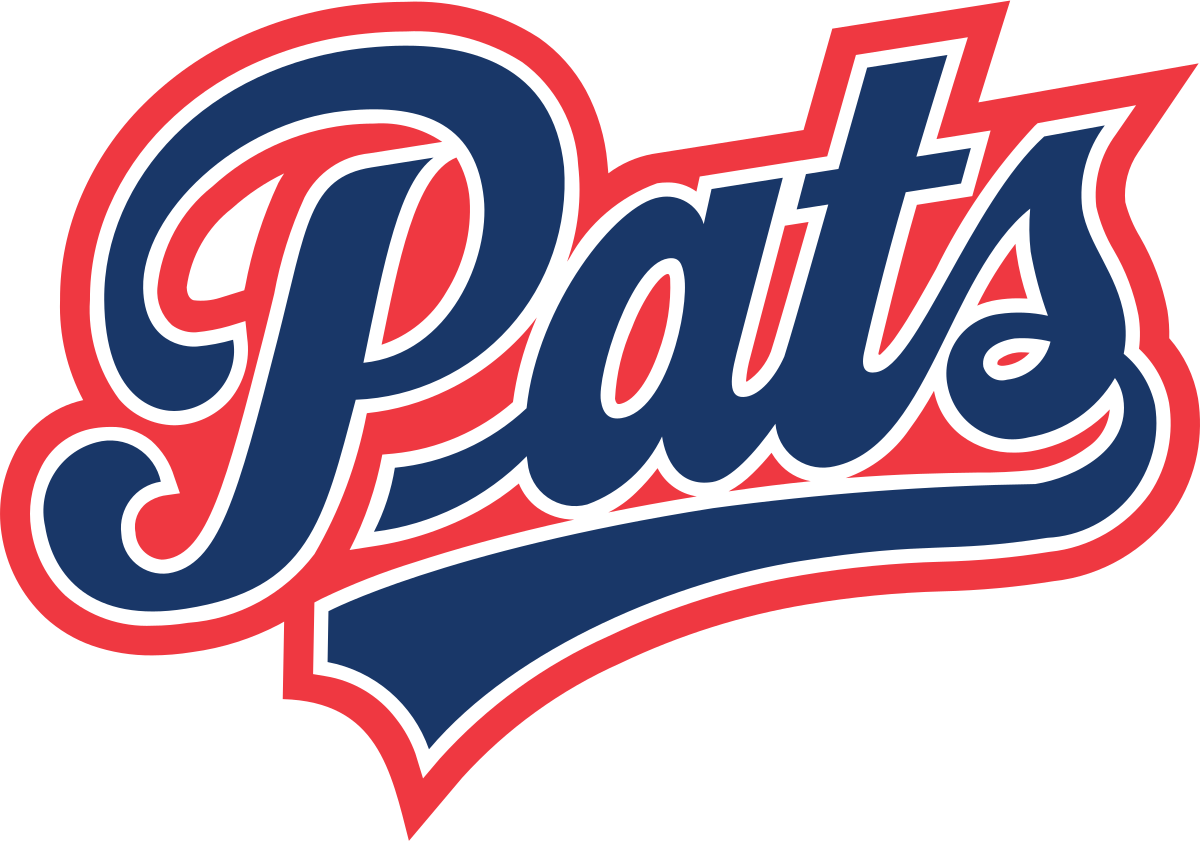Regina Pats logo in red and blue.