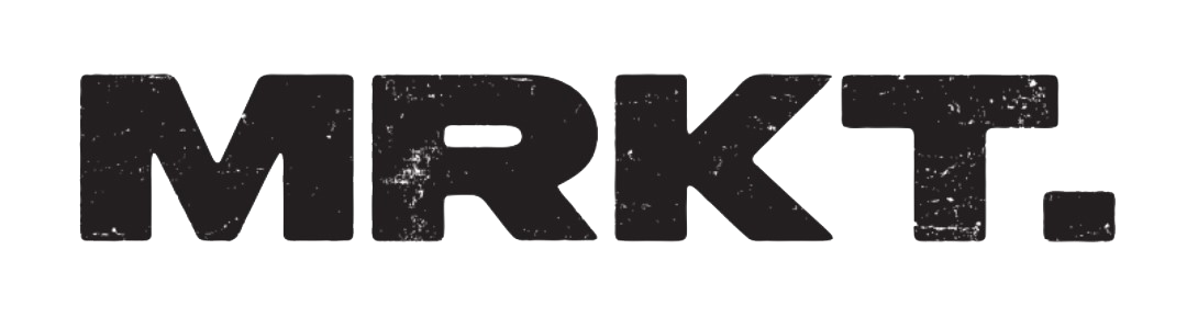 MRKT distressed logo in black font
