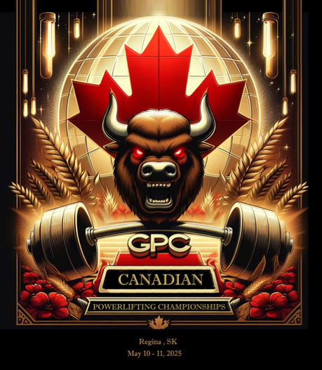 GPC Canadian Powerlifting Championships 2025 poster.