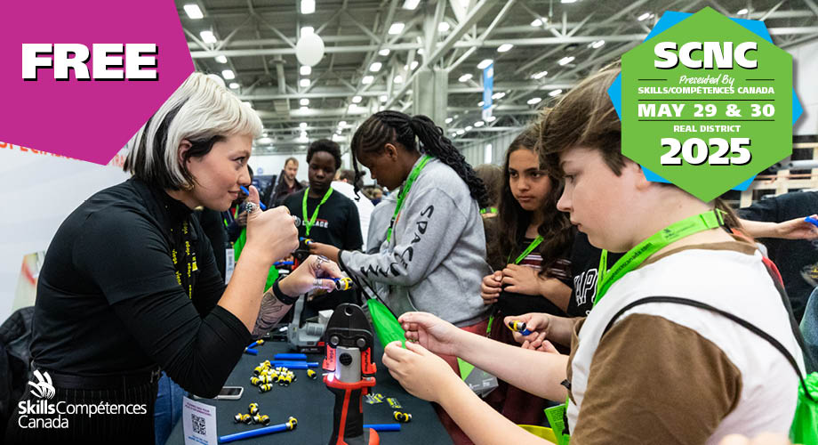 Students participating in Skills Canada workshop, May 2025.