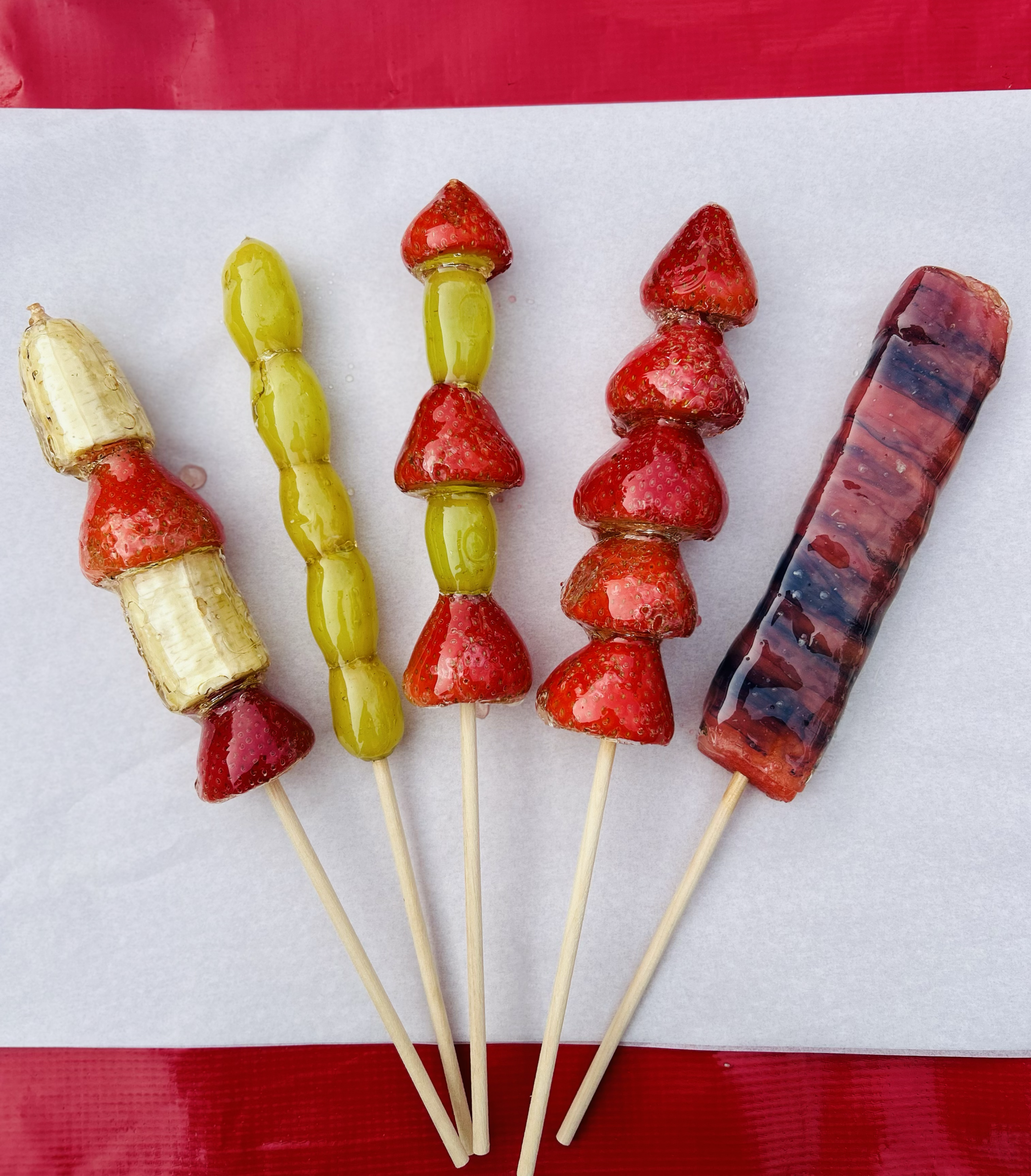 Chocolate Strawberries, Tanghulu and Mexican Street Fruit