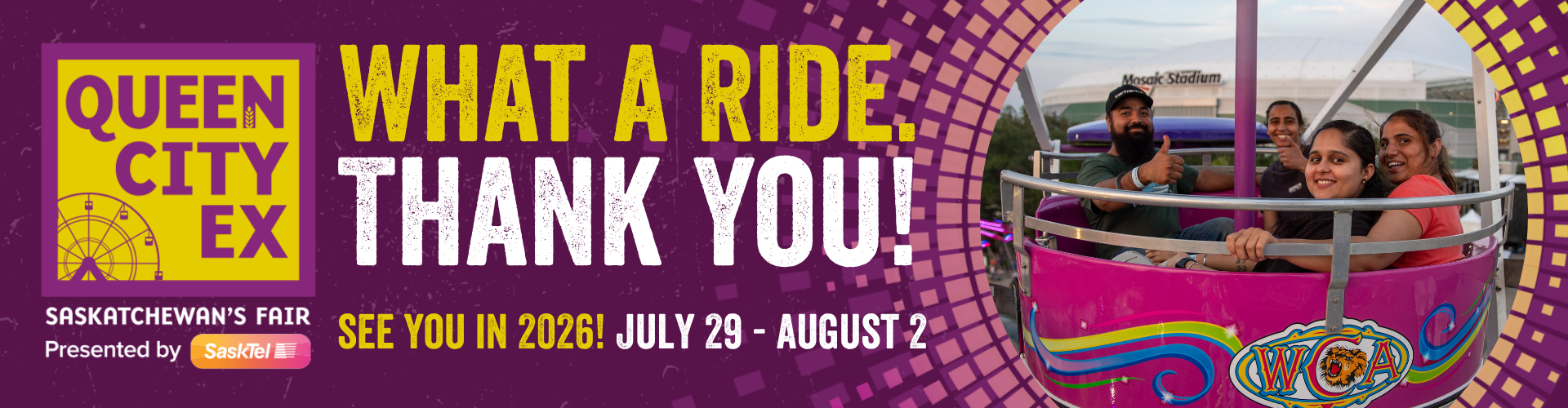 Queen City Ex fair ride thank you announcement