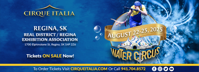 Cirque Italia water circus in Regina, August 2025.