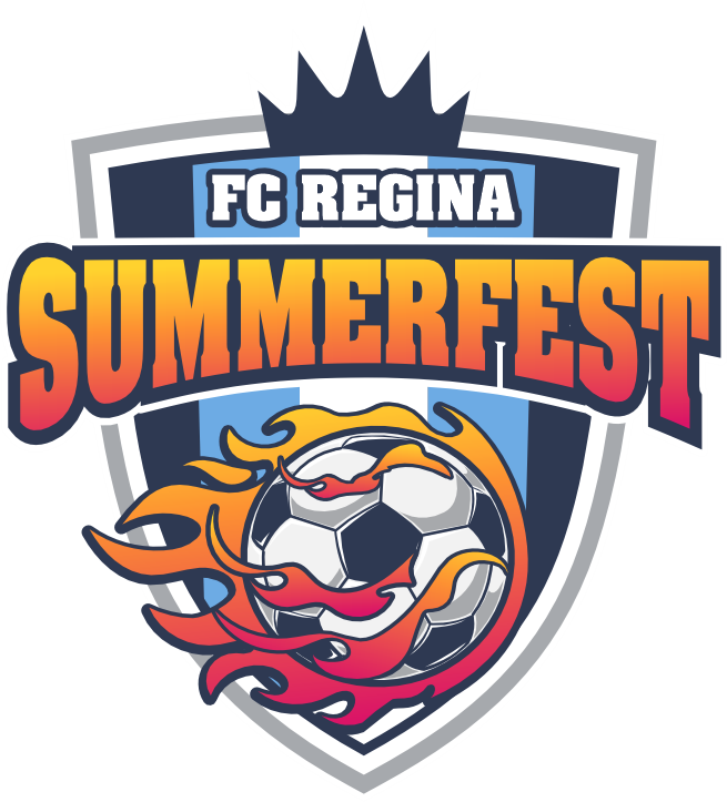 FC Regina Summerfest logo with fiery soccer ball
