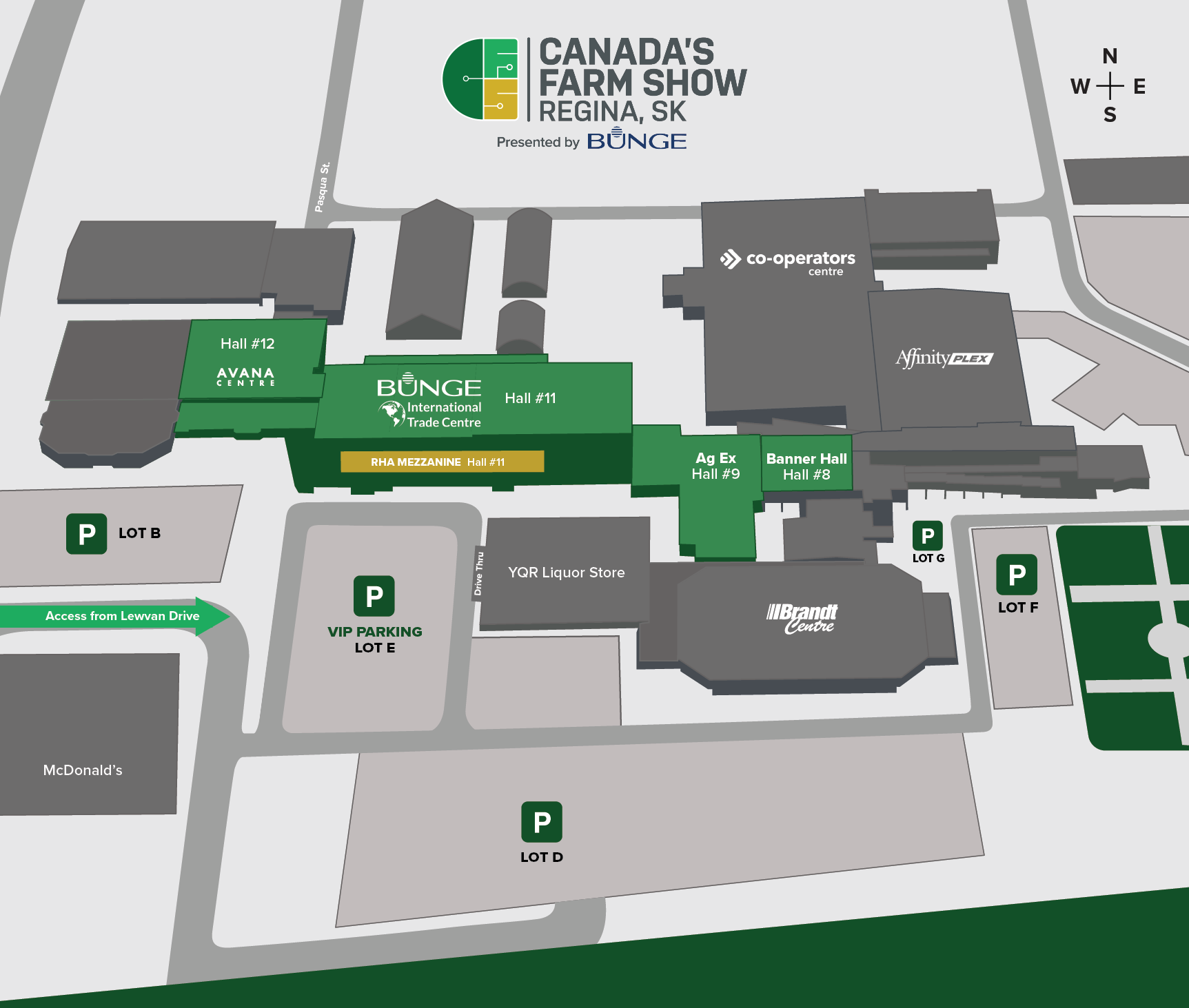 Canada&#039;s Farm Show event map, Regina, SK.
