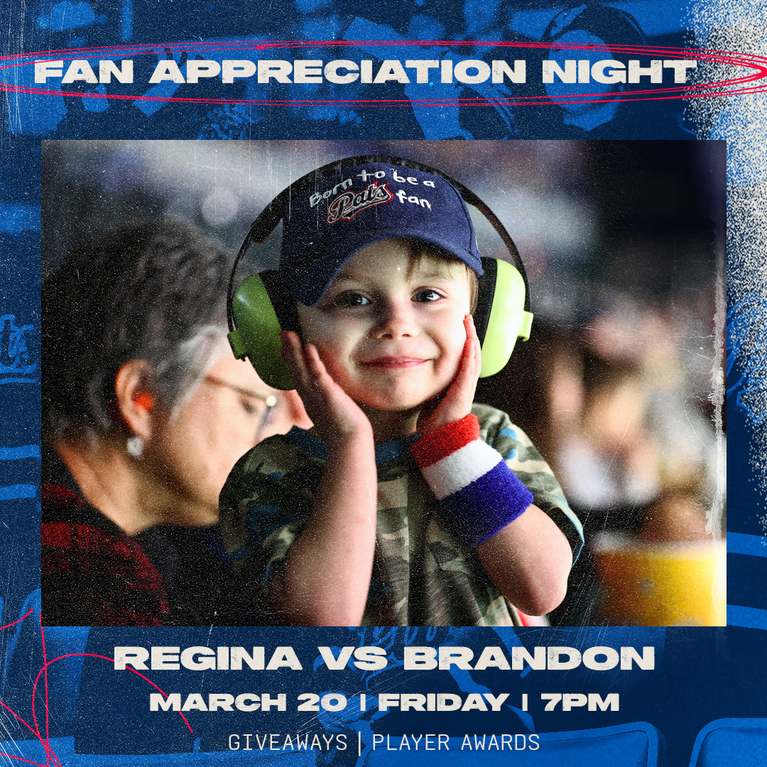 Fan appreciation night poster featuring young fan in headset.