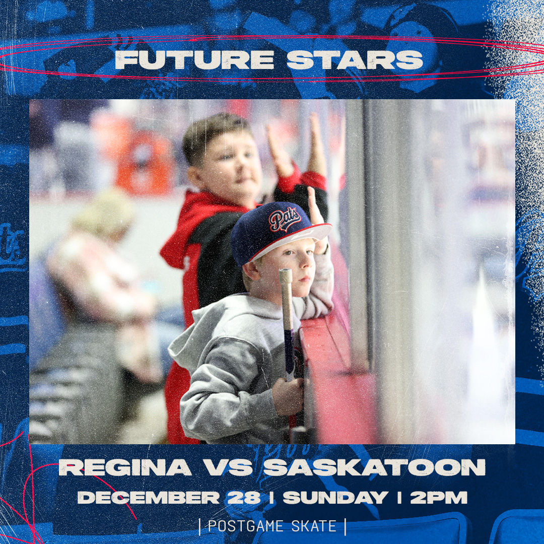 Future Stars hockey game poster, Regina vs Saskatoon.