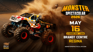 Monster truck event poster, May 16, 2026.