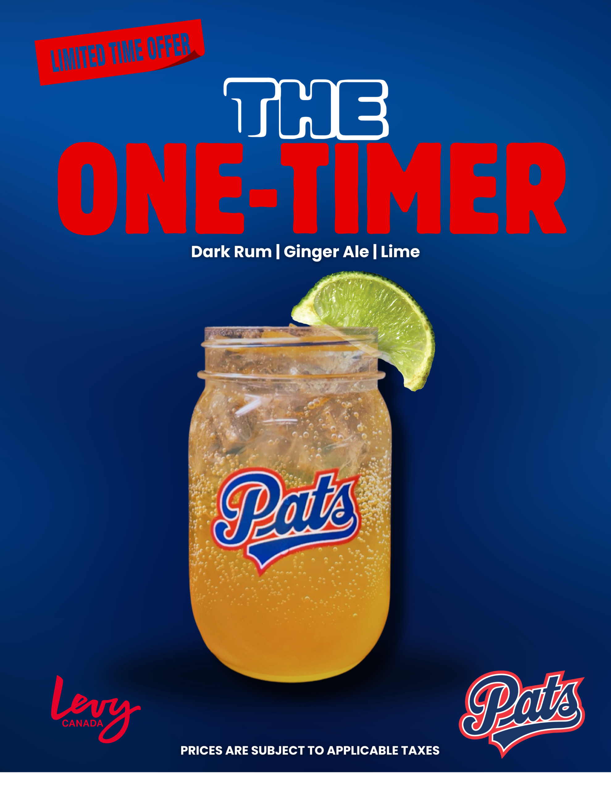 One-Timer cocktail with lime and rum