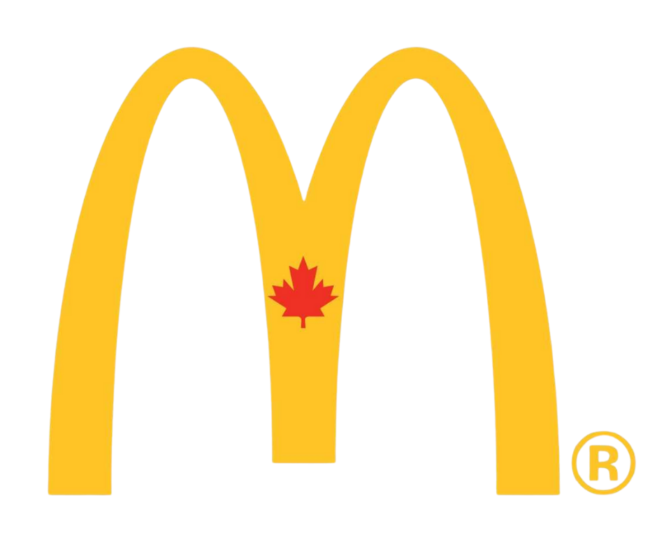 McDonald's logo with Canadian maple leaf